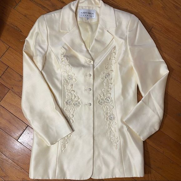 Vintage Albert Nipon Silk Evening Suit 2 Piece - Picture 8 of 13